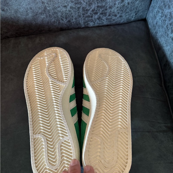 Green Adidas Originals Abdul Jabbar Sneakers White Stripes Retro Skater size 11 - Picture 6 of 6